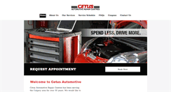 Desktop Screenshot of cetusautomotive.com